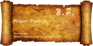 Mógor Patrik névjegykártya